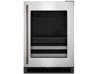 24" KitchenAid Beverage Center with Glass Door and Metal-Front Racks