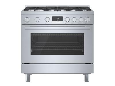 36" Bosch 800 Series Freestanding Gas Range With 6 Burners In Stainless Steel