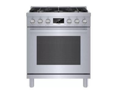 30" Bosch 800 Series Freestanding Gas Range With 5 Burners In Stainless Steel