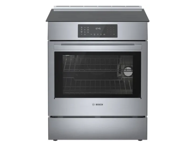 30" Bosch 800 Series Induction Slide-in Range in Stainless Steel