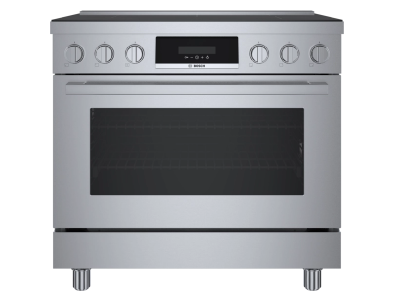 36" Bosch 800 Series Industrial Style Induction Range in Stainless Steel