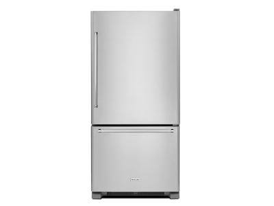 33" KitchenAid 22 Cu. Ft. Full Depth Non Dispense Bottom Mount Refrigerator