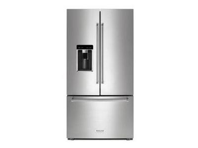 36" KitchenAid 23.8 Cu. Ft. Counter Depth French Door Platinum Interior Refrigerator