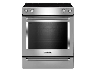 30" KitchenAid 7.1 Cu. Ft. 5-Element Electric Convection Front Control Range With Baking Drawer