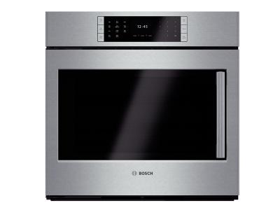 30" Bosch 4.6 Cu. Ft. Benchmark Series Single Wall Oven With Left Swing Door In Stainless Steel