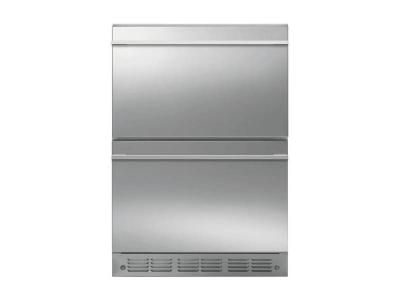 24" Monogram 5.0 Cu. Ft. Double Drawer Refrigerator in Stainless Steel