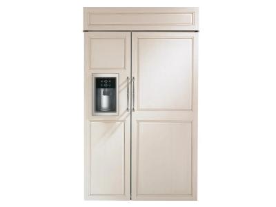 48" Monogram Built In Side By Side Custom Panel Dispenser Refrigerator