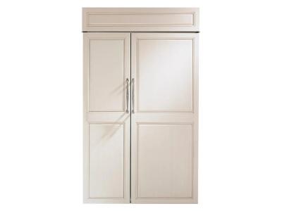 48" Monogram Built In Side By Side Custom Panel Refrigerator