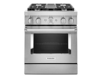 30" KitchenAid 4.1 Cu. Ft. Smart Commercial-Style Dual Fuel Range With 4 Burners