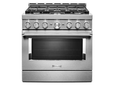 36" KitchenAid 5.1 Cu. Ft. Smart Commercial-Style Gas Range With 6 Burners