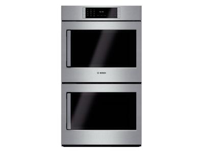 30" Bosch Benchmark  Series Double Wall Oven With Right Swing Door In Stainless Steel