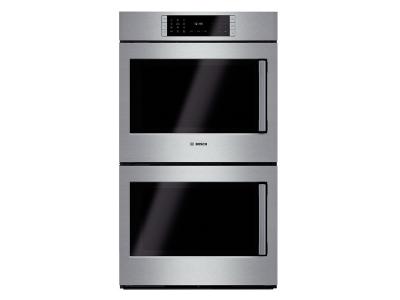 30" Bosch 4.6 Cu. Ft. Benchmark Series Double Wall Oven With Left Swing Door In Stainless Steel