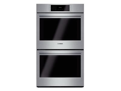 30" Bosch Benchmark  Series Double Wall Oven In Stainless Steel