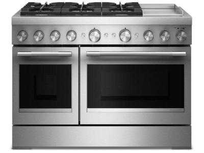 48" KitchenAid 6 Burner Commercial-Style Dual Fuel Range with Griddle
