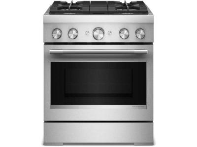 30" KitchenAid 4 Burner Commercial-Style Dual Fuel Range