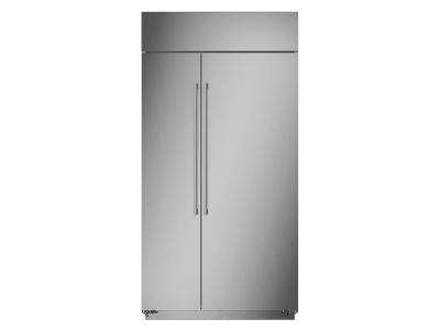 42" Monogram Built In Side By Side Stainless Steel Refrigerator