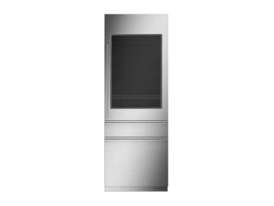 30" Monogram Fully Integrated Customizable Glass Door Refrigerator