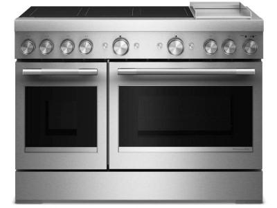 48" KitchenAid 6-Element Induction Freestanding Commercial-Style Range with Griddle
