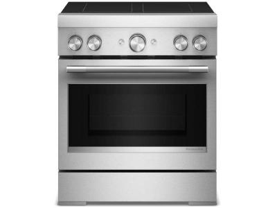 30" KitchenAid 4-Element Induction Freestanding Commercial-Style Range