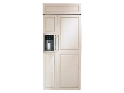 36" Monogram Built In Side By Side Custom Panel Dispenser Refrigerator