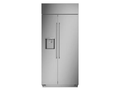 36" Monogram Built In Side By Side Stainless Steel Dispenser Refrigerator