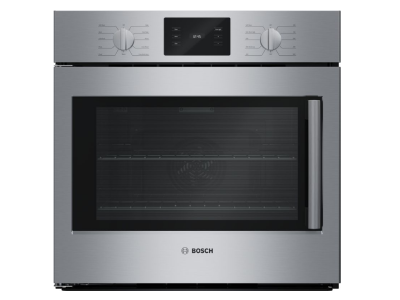 30" Bosch 500 Series Single Wall Oven Left SideOpening Door in Stainless Steel