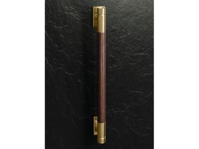 48" Monogram Designer Collection Brass and Leather Short Handle for 48" Pro Range-
