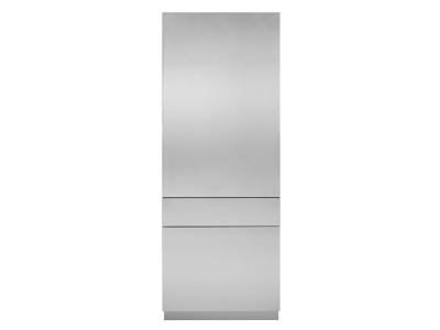 30" Monogram Integrated Refrigerator Stainless Steel Solid Door Panel