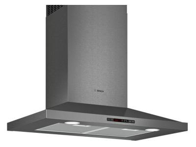 30" Bosch 800 Series Chimney Hood Black Stainless Steel