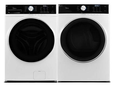 27" Midea 5.2 Cu. Ft. Front Load Washer and 8.0 Cu. Ft. Front Load Dryer