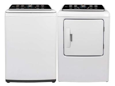 27" Midea 4.7 cu. Ft. Top Load Washer and 6.7 Cu. Ft. Front Load Dryer