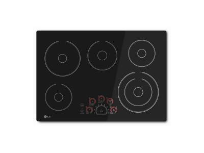 30" LG Black Radiant Electric Smoothtop Cooktop With Smoothtouch Controls