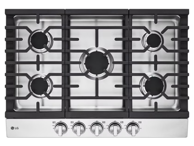 30" LG Built-in Gas Cooktop with UltraHeat Burner in Stainless Steel