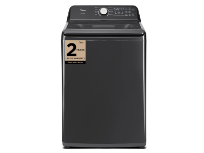 27" Midea 5.2 Cu. Ft. Top Load Smart Wave Impeller Washer in Black