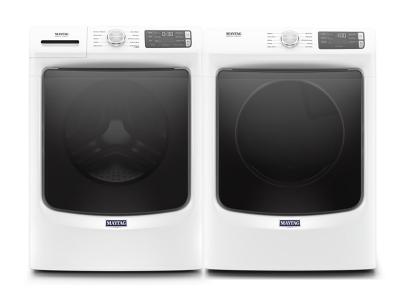 Maytag 5.2 Cu. Ft. Front Load Washer with Extra Power and 12-Hr Fresh Hold option and 7.3 Cu. Ft. Front Load Gas Dryer