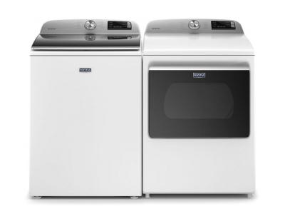 27" Maytag 5.4 Cu. Ft. Top Load Washer With Stainless Steel Drum And 7.4 Cu. Ft. Dryer With Extra Power