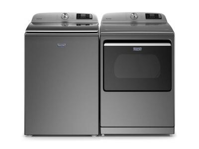 27" Maytag 6.0 Cu. Ft. Smart Top Load Washer With Extra Power Button and 7.4 Cu. Ft. Smart Top Load Gas Dryer