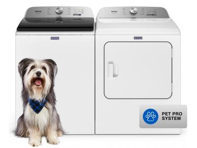28" Maytag Pet Pro Top Load Washer and Pet Pro Top Load Gas Dryer