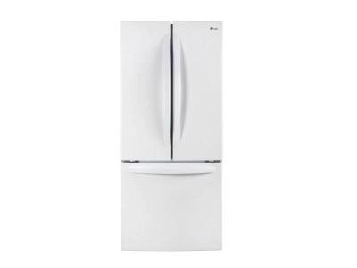 30" LG 21.8 cu.ft. Capacity French Door Refrigerator in White