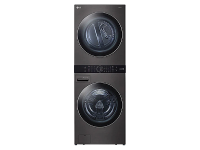 27" LG Single Unit Front Load WashTower with Center Control 5.2 Cu. Ft. Washer and 7.4 Cu. Ft. Gas Dryer