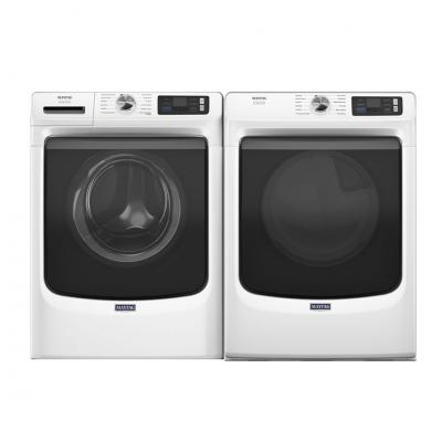 27" Maytag 5.8 Cu. Ft. Smart Pet Pro Front Load Washer and 7.4 Cu. Ft. Front Load Electric Dryer -MFW7020RW-YMED7020RW