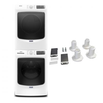 27" Maytag 5.5 Cu. Ft. Front Load Washer And 7.3 Cu. Ft. Front Load Gas Dryer and Stacking Kit