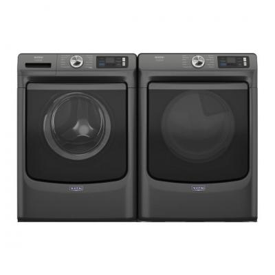 27" Maytag 5.8 Cu. Ft. I.E.C. Smart Pet Pro Front Load Washer and 7.4 Cu. Ft.  Electric Dryer