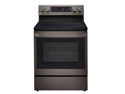 30" LG 6.3 Cu. Ft. Air Fry InstaView ThinQ Electric Range In Black Stainless Steel
