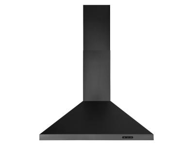 30" Broan Elite EW48 Series Pyramidal Chimney Range Hood In Black Stainless Steel