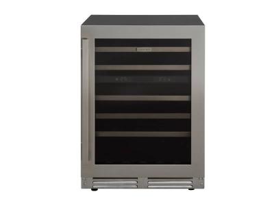 24" Marathon Built-in Dual Zone Wine Cooler in Stainless Steel