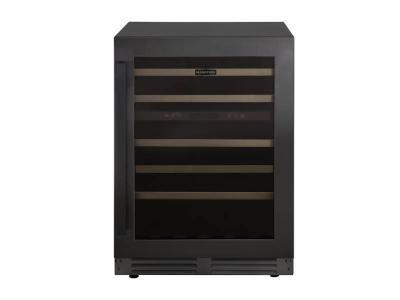 24" Marathon Built-in Dual Zone Wine Cooler in Black Steel