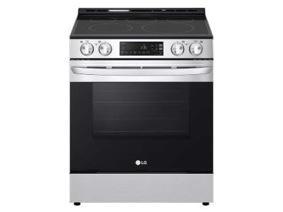 30" LG 6.3 Cu. Ft. Smart Wi-Fi Enabled Electric Slide-in Range In Stainless Steel
