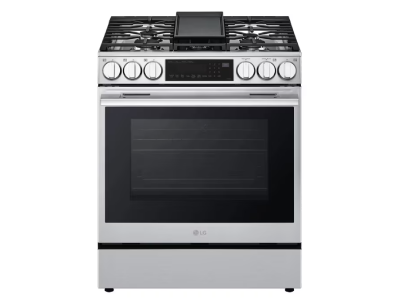 30" LG 6.3 Cu. Ft. Smart Gas Slide-In Range with ProBake Convection InstaView and Air Fry
