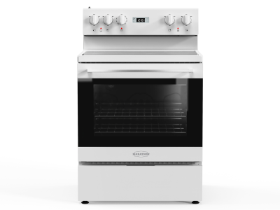 30" Marathon 4.8 Cu. Ft. Smooth Top Electric Range in White